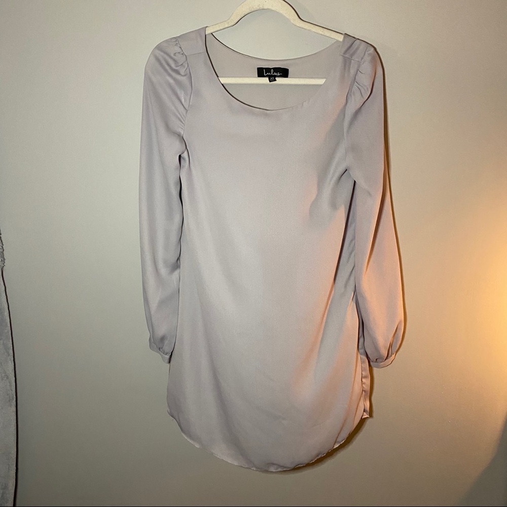❌SOLD❌Lulus Status Update Light Grey Shift Dress - Picture 5 of 6